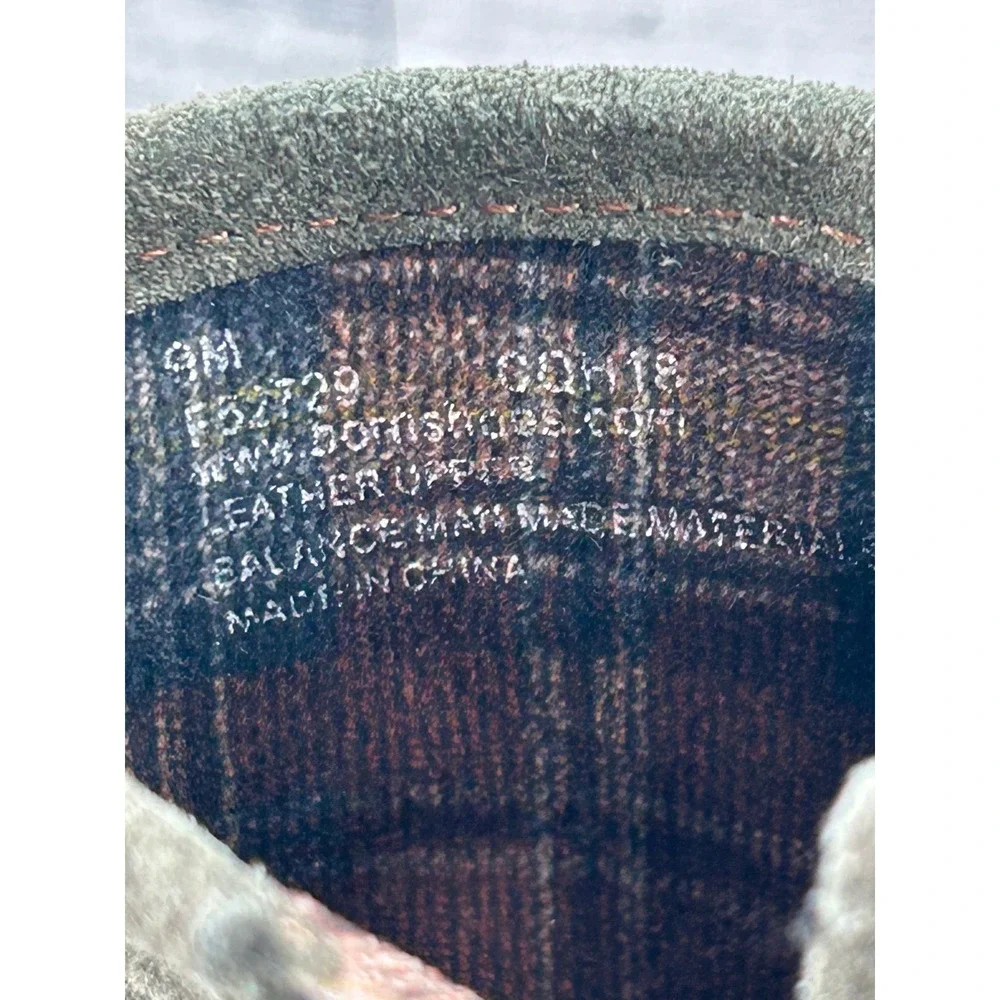 Born‎ Tarkiln Olive Green Suede Slouch Ankle Boots Men Size 9M Wood Block Heel